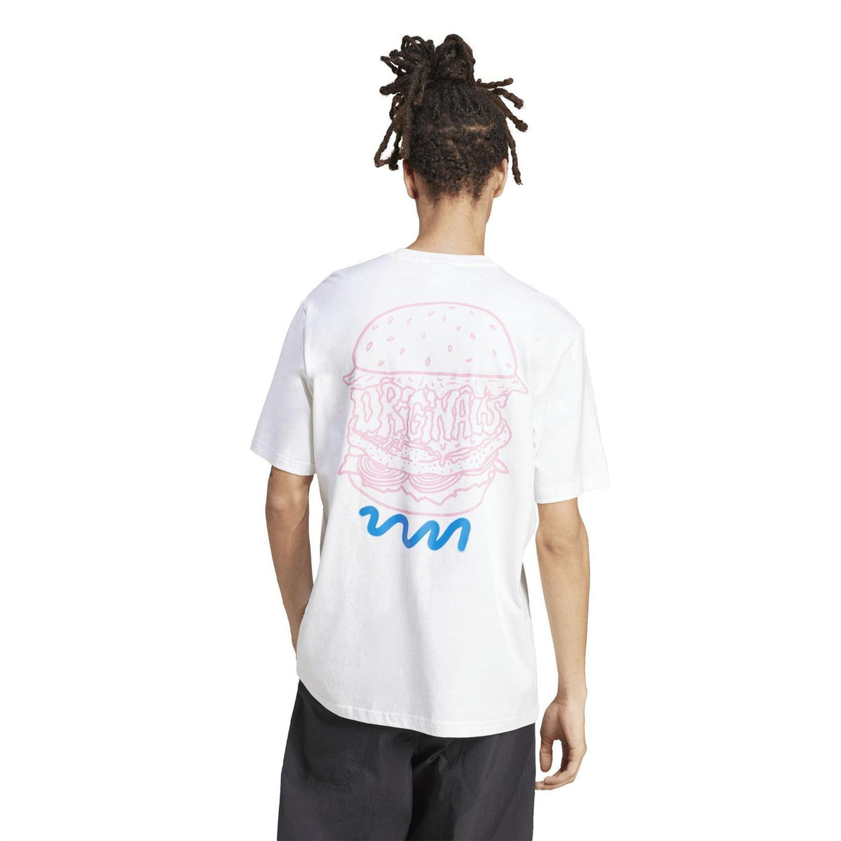 White - Back - Adidas Mens Q12 Street T-Shirt