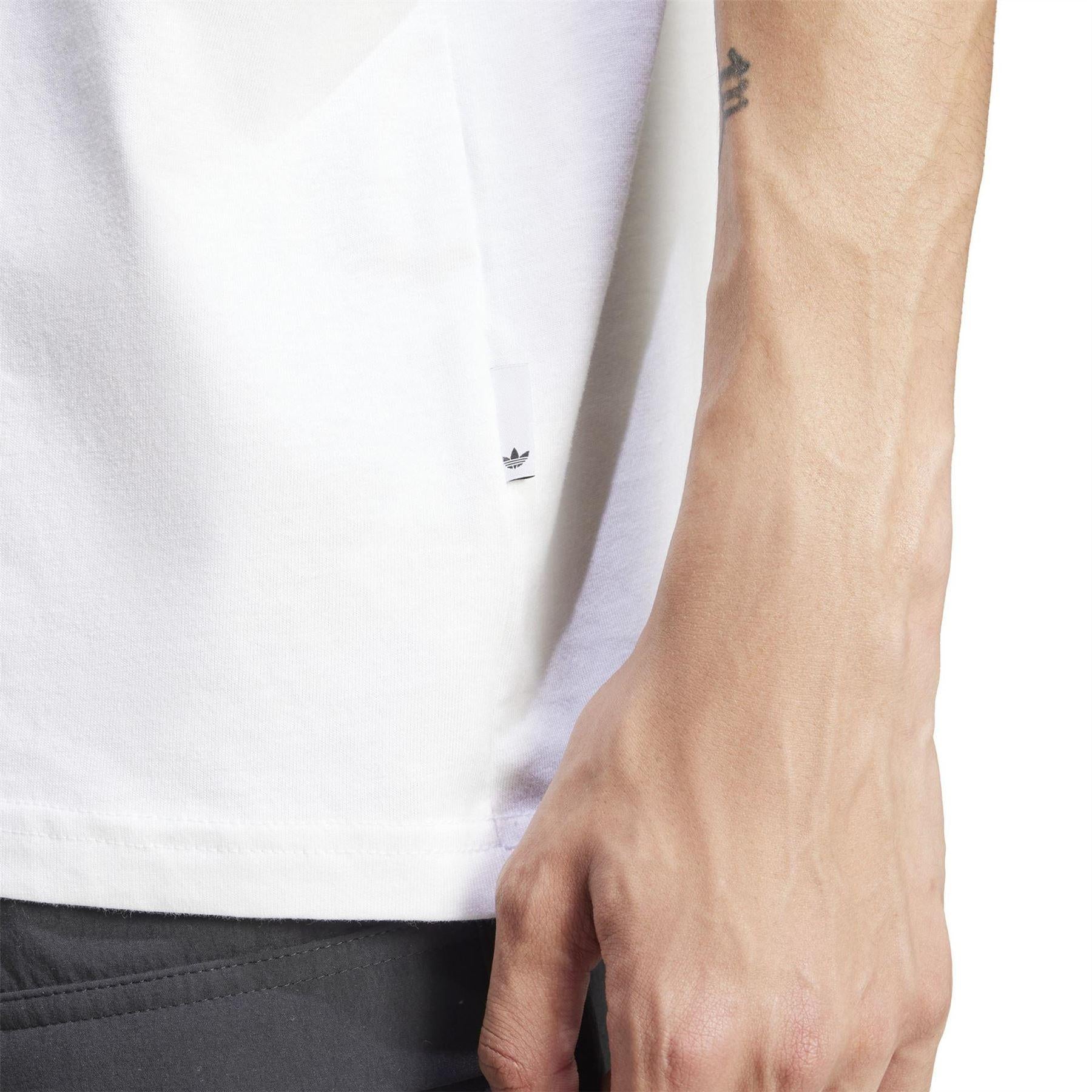 White - Lifestyle - Adidas Mens Q12 Street T-Shirt