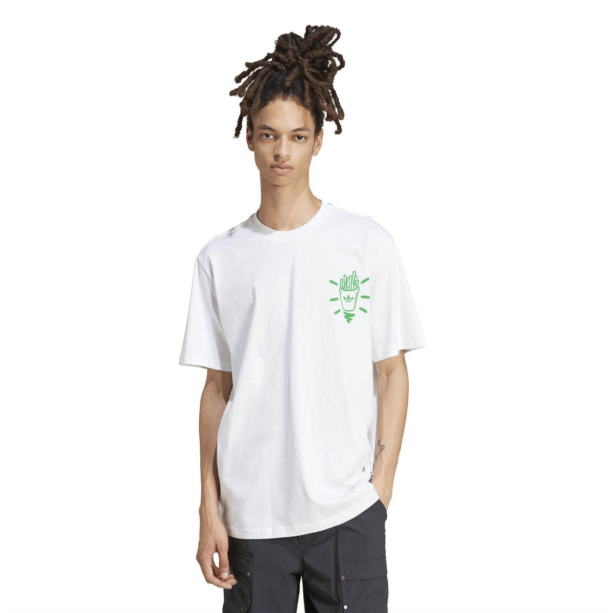 White - Pack Shot - Adidas Mens Q12 Street T-Shirt