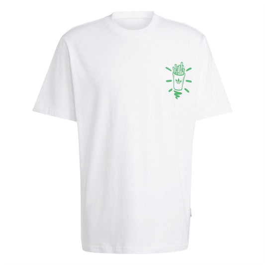 White - Front - Adidas Mens Q12 Street T-Shirt
