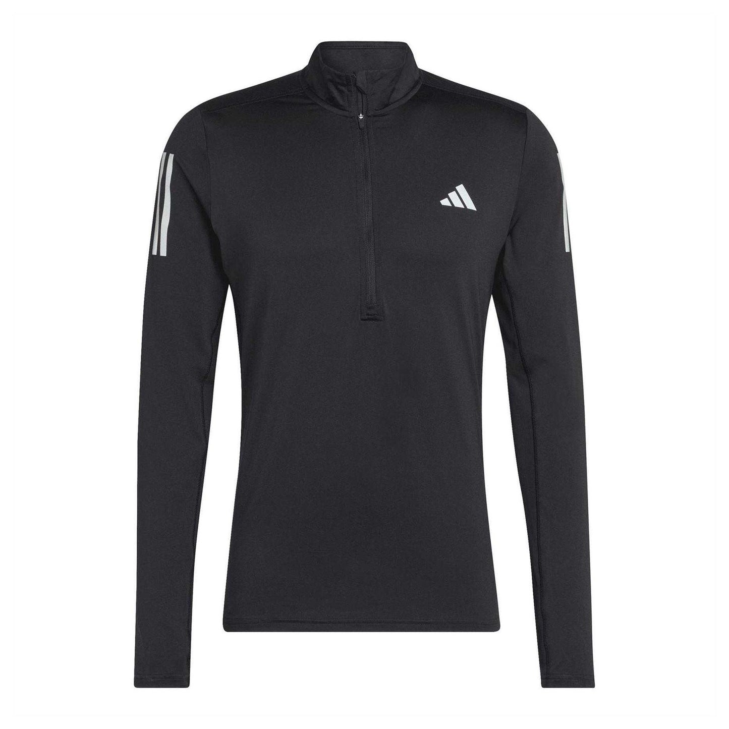 Black - Front - Adidas Mens Quarter Zip Pullover