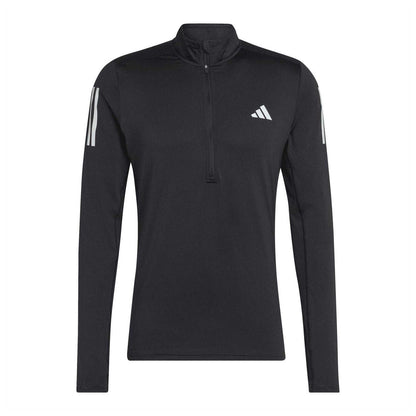 Black - Front - Adidas Mens Quarter Zip Pullover