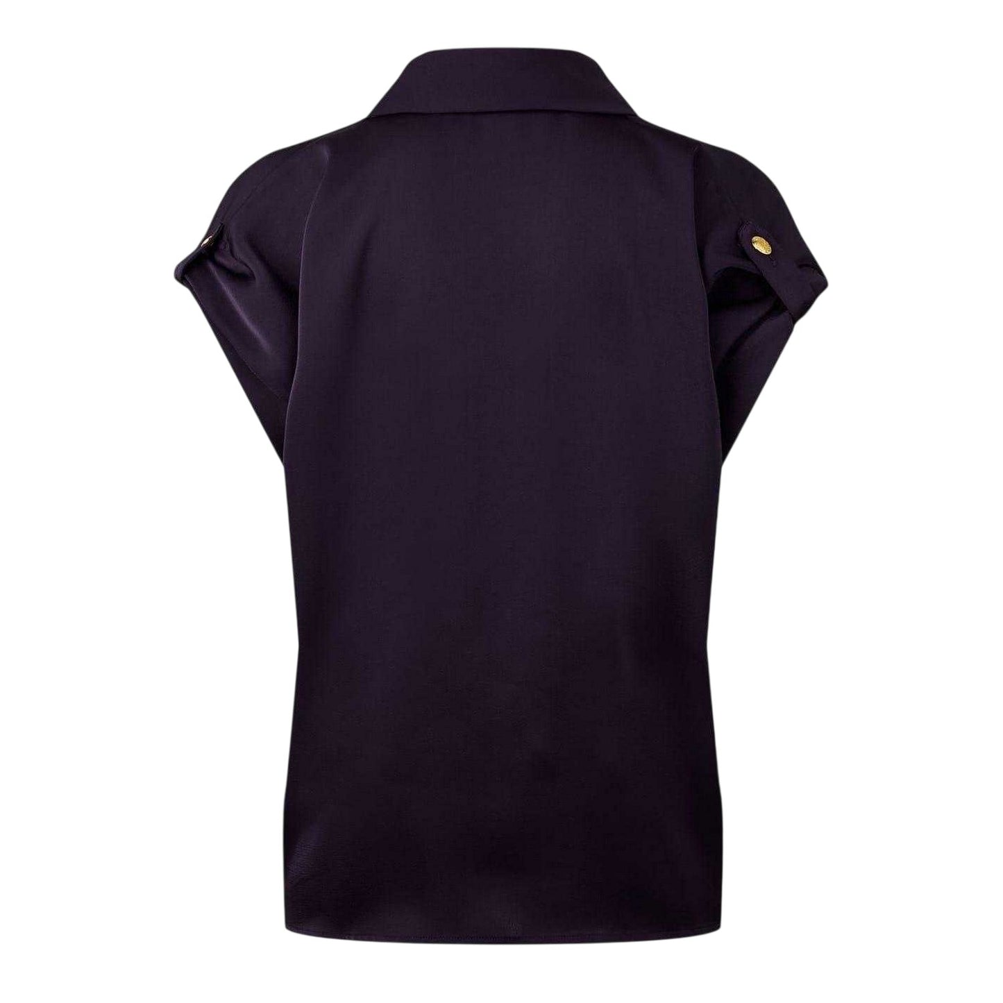 Plum Perfect - Back - Biba Womens-Ladies Satin Twisted Hem Top