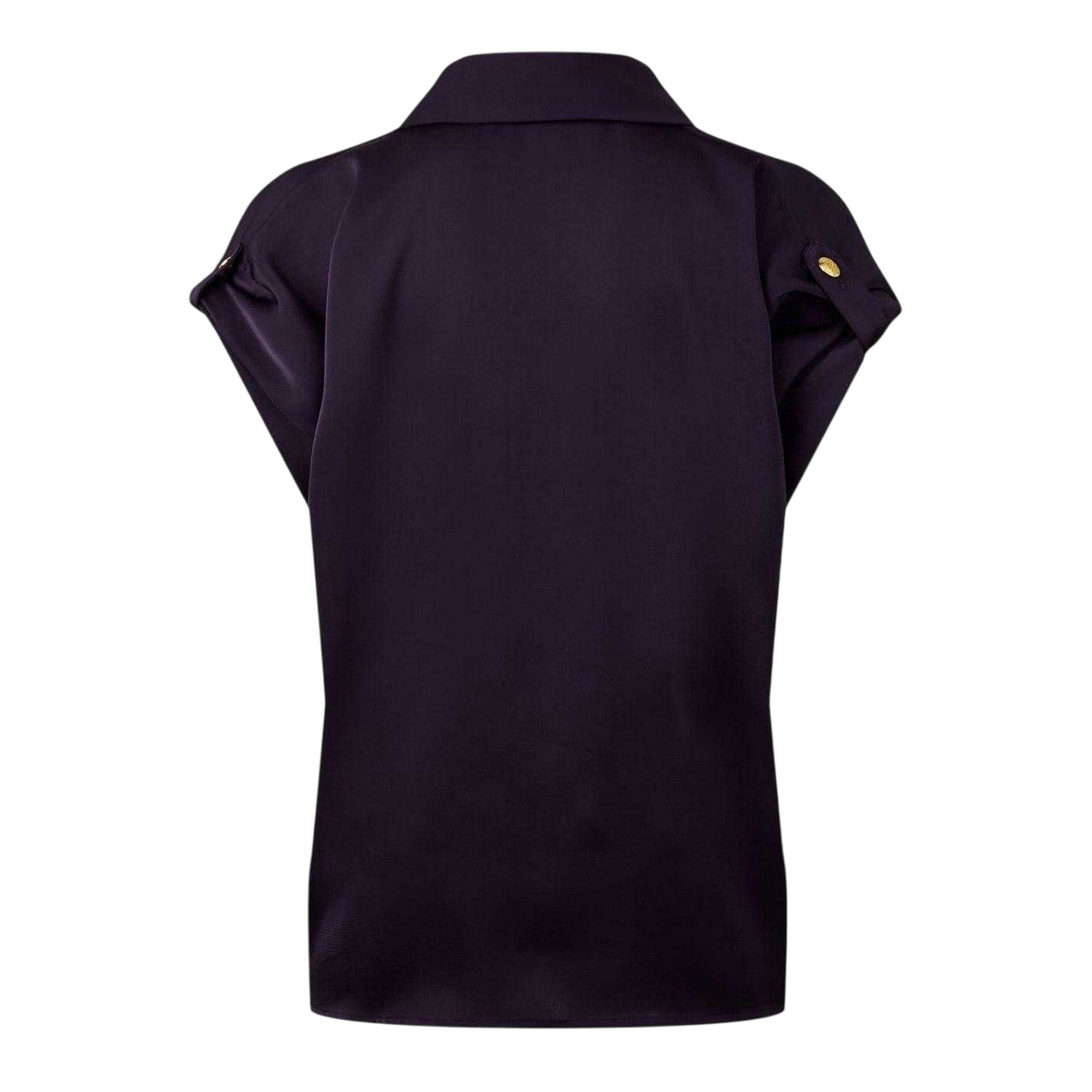 Plum Perfect - Back - Biba Womens-Ladies Satin Twisted Hem Top