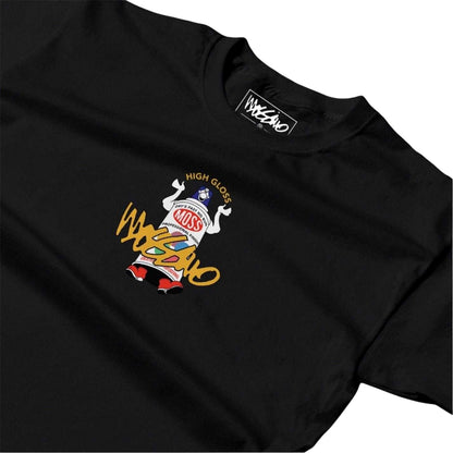 Black - Side - Mossimo Mens High Gloss Graphic Print T-Shirt