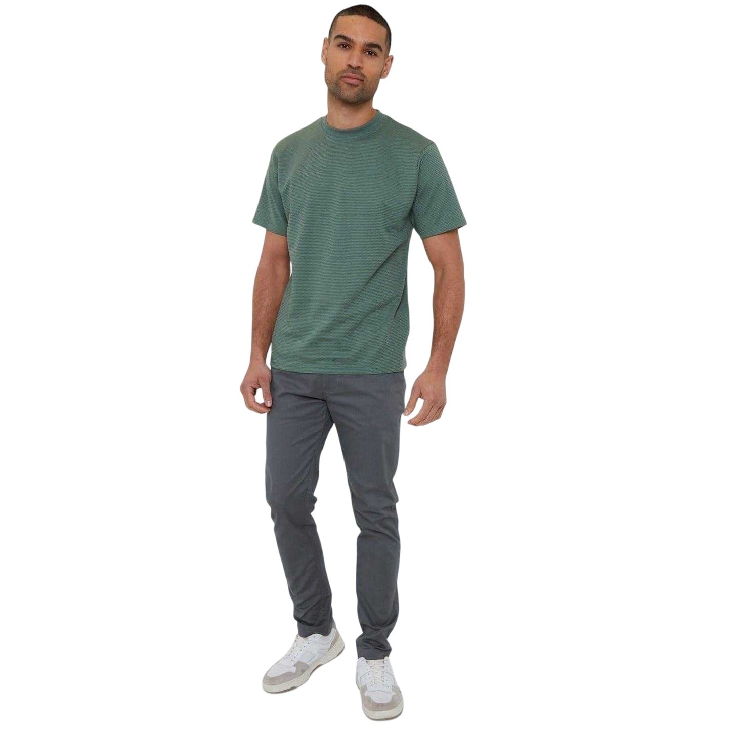 Dark Forest - Lifestyle - Threadbare Mens Textured Crew Neck Regular T-Shirt