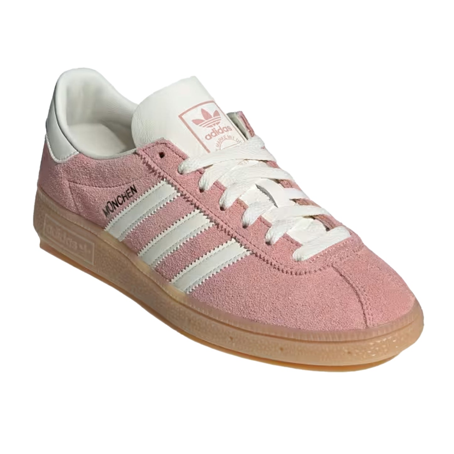Wonder Mauve - Close up - Adidas Womens-Ladies Muenchen Leather Trainers