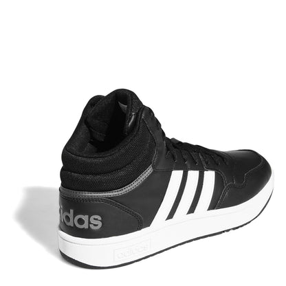 Black-White - Pack Shot - Adidas Mens Hoops 3.0 Basketball Shoes