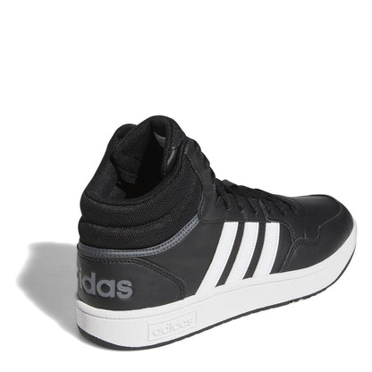 Black-White - Lifestyle - Adidas Mens Hoops 3.0 Basketball Shoes
