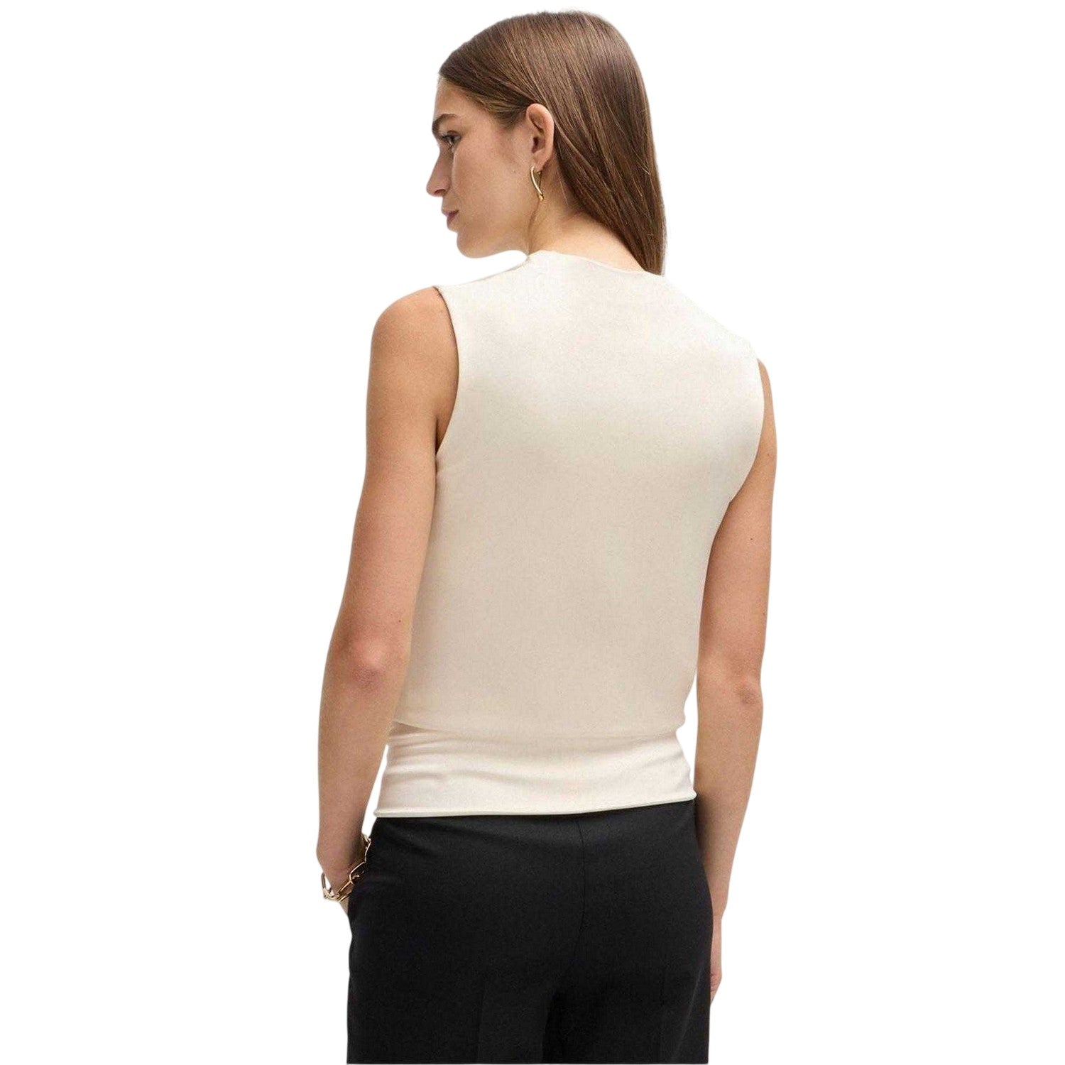 White - Back - Boss Womens-Ladies Viscose Sleeveless Top