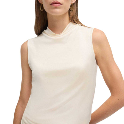 White - Side - Boss Womens-Ladies Viscose Sleeveless Top