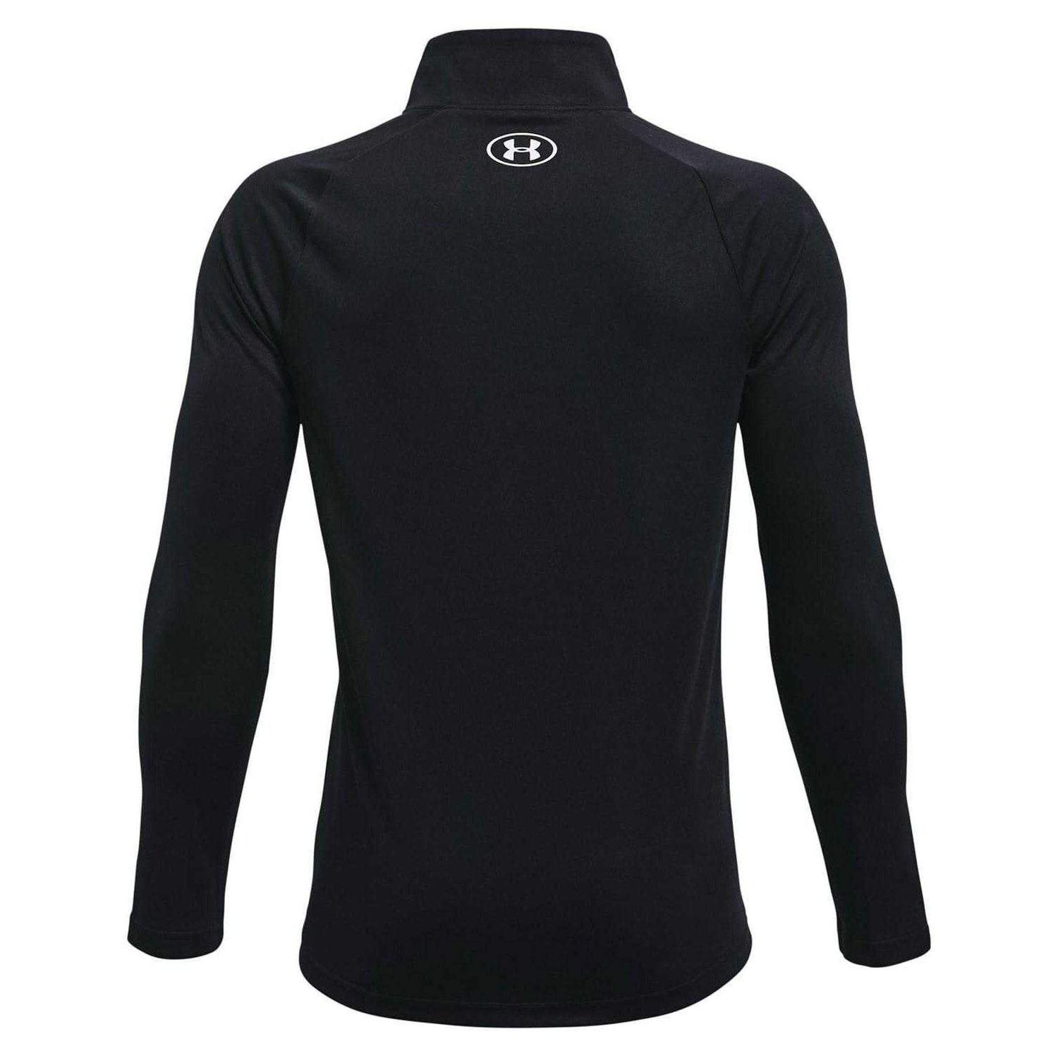 Black-White - Back - Under Armour Boys Tech 2.0 Half Zip Track Top