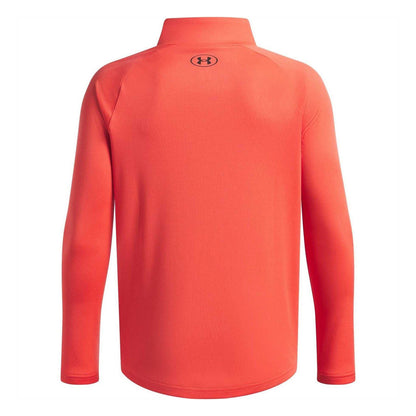 Venetian Red-Black - Back - Under Armour Boys Tech 2.0 Half Zip Track Top