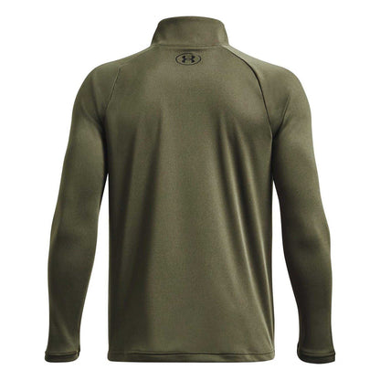 Khaki Green - Back - Under Armour Boys Tech 2.0 Half Zip Track Top