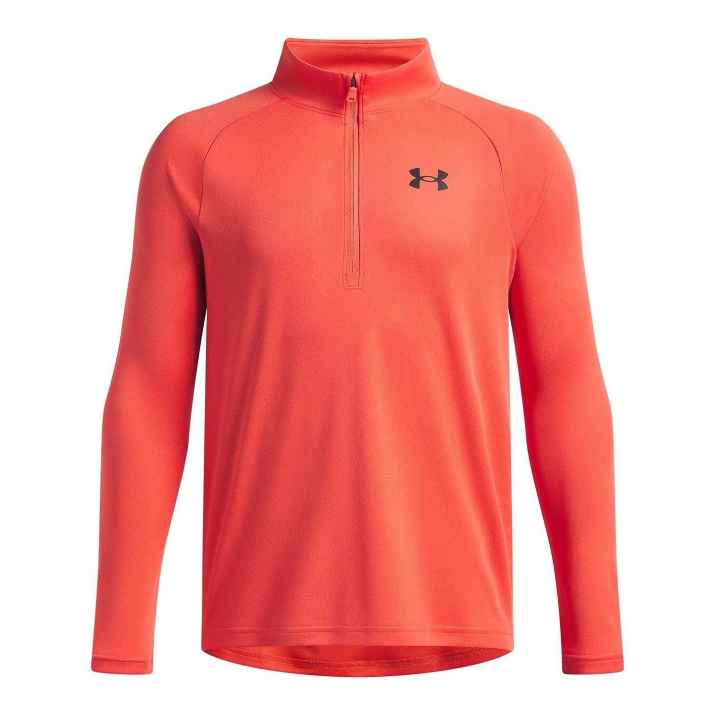 Venetian Red-Black - Front - Under Armour Boys Tech 2.0 Half Zip Track Top