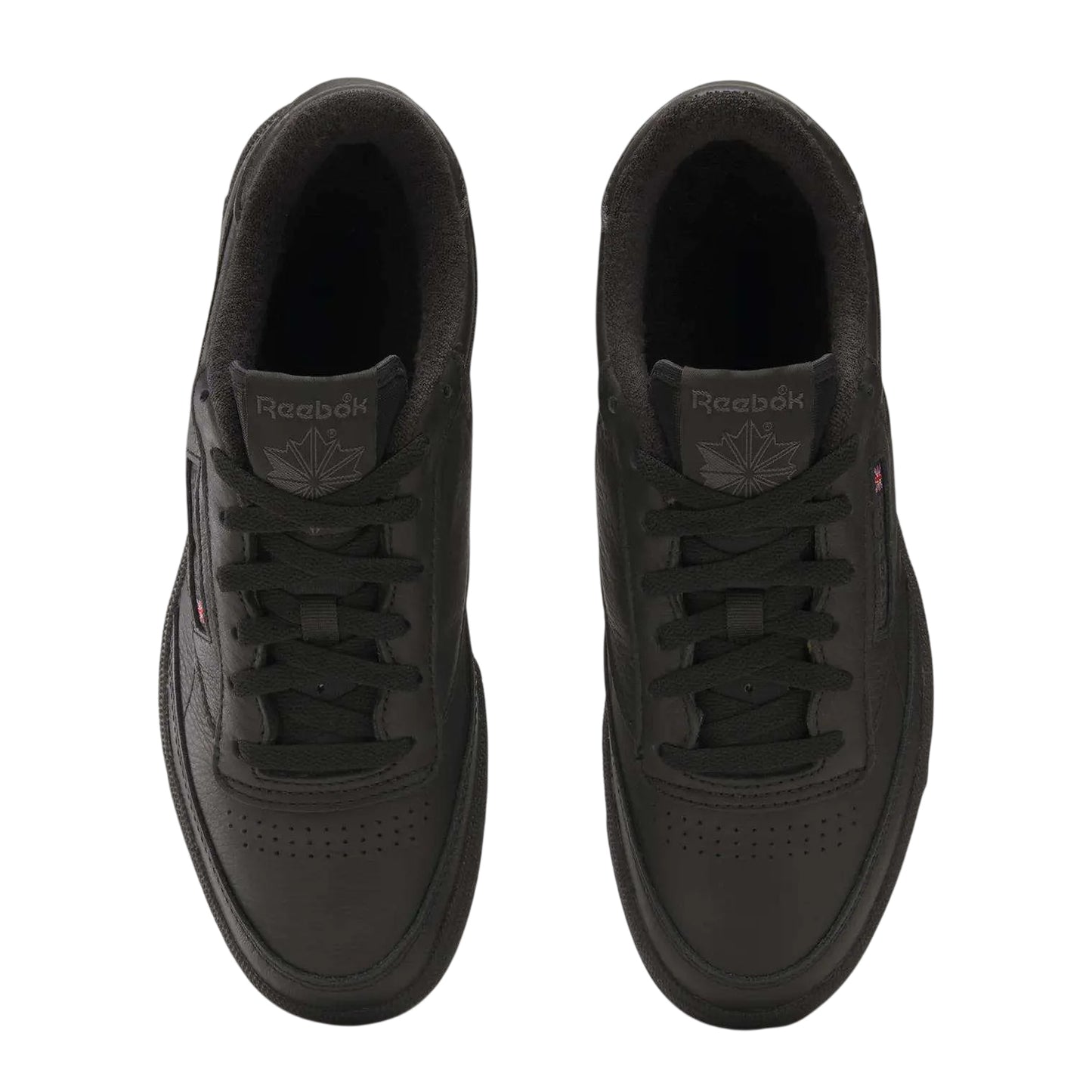 Black-Charcoal Black - Side - Reebok Unisex Adult Club C 85 Lace Up Flat Shoes
