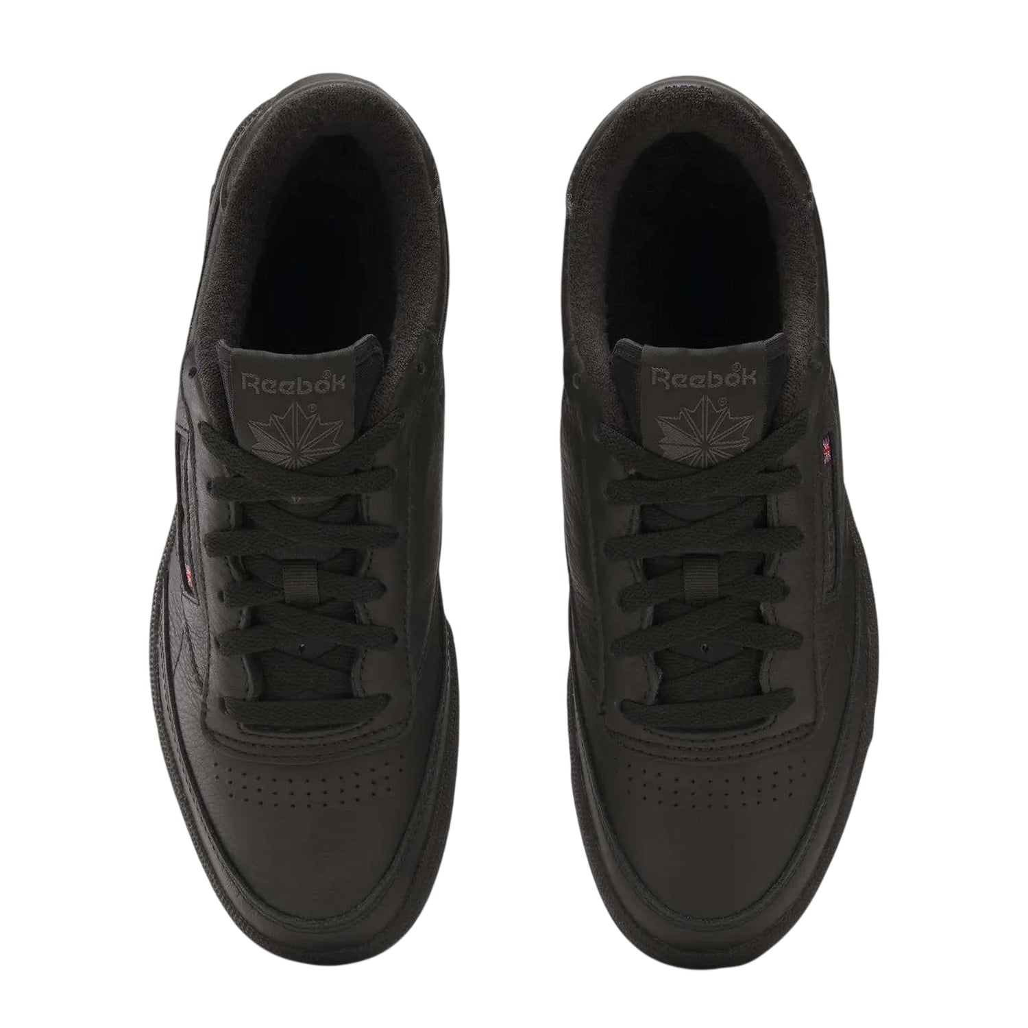 Black-Charcoal Black - Side - Reebok Unisex Adult Club C 85 Lace Up Flat Shoes
