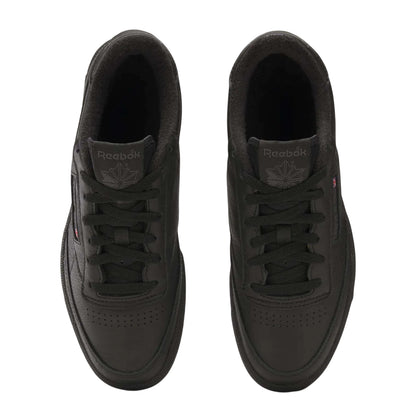 Black-Charcoal Black - Side - Reebok Unisex Adult Club C 85 Lace Up Flat Shoes