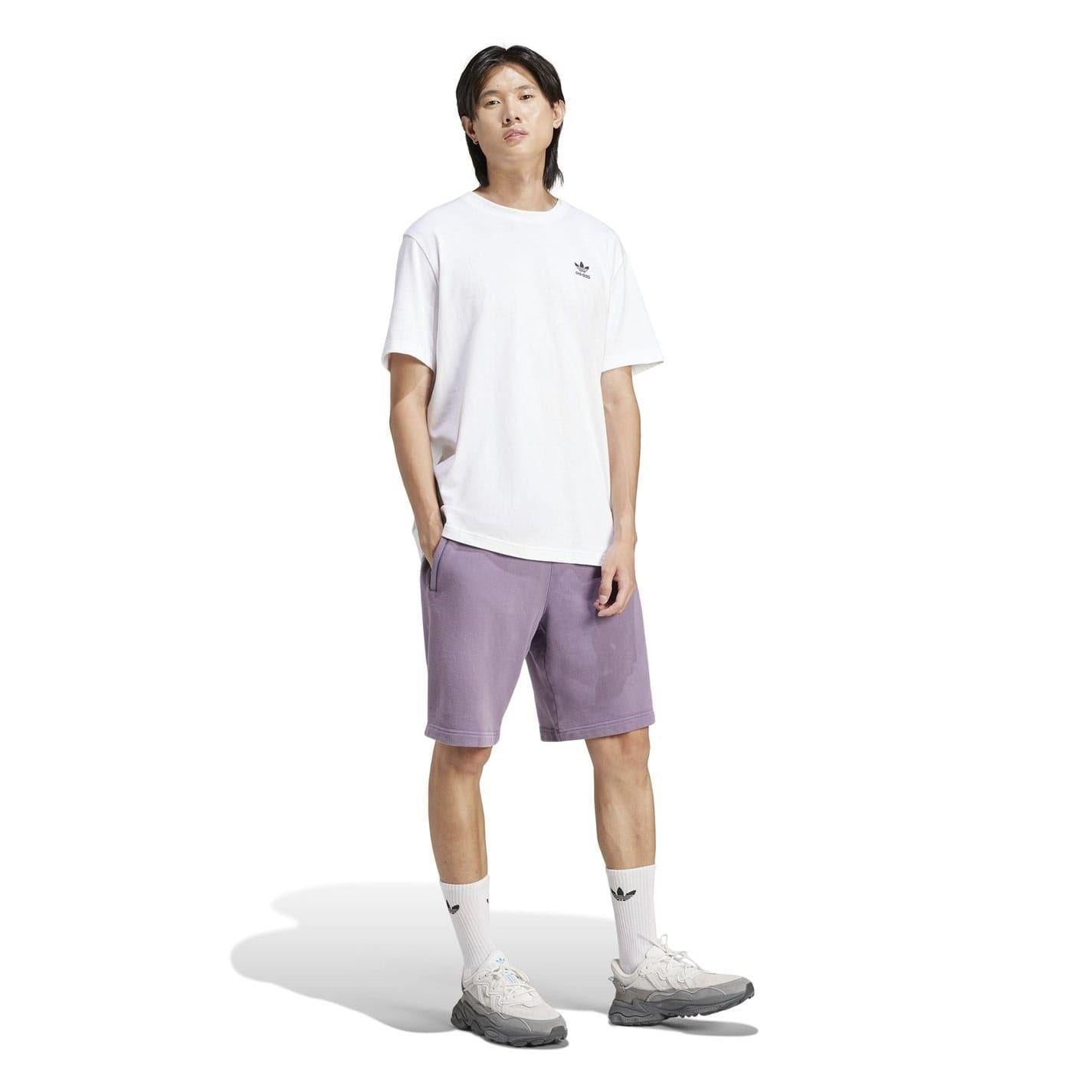 Purple - Lifestyle - Adidas Mens Fleece Trefoil Sweat Shorts