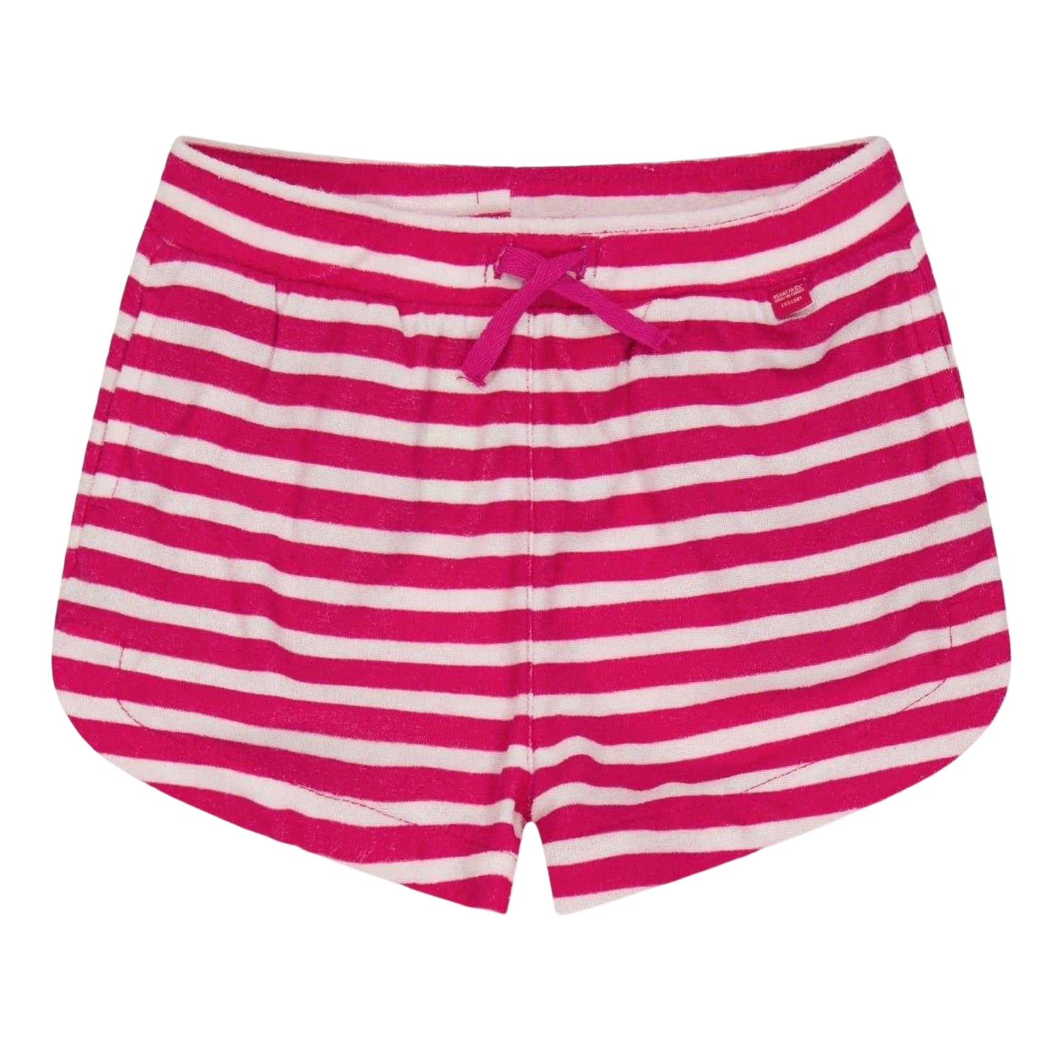 Pink Fusion-White - Front - Regatta Girls Dayana Sweat Shorts