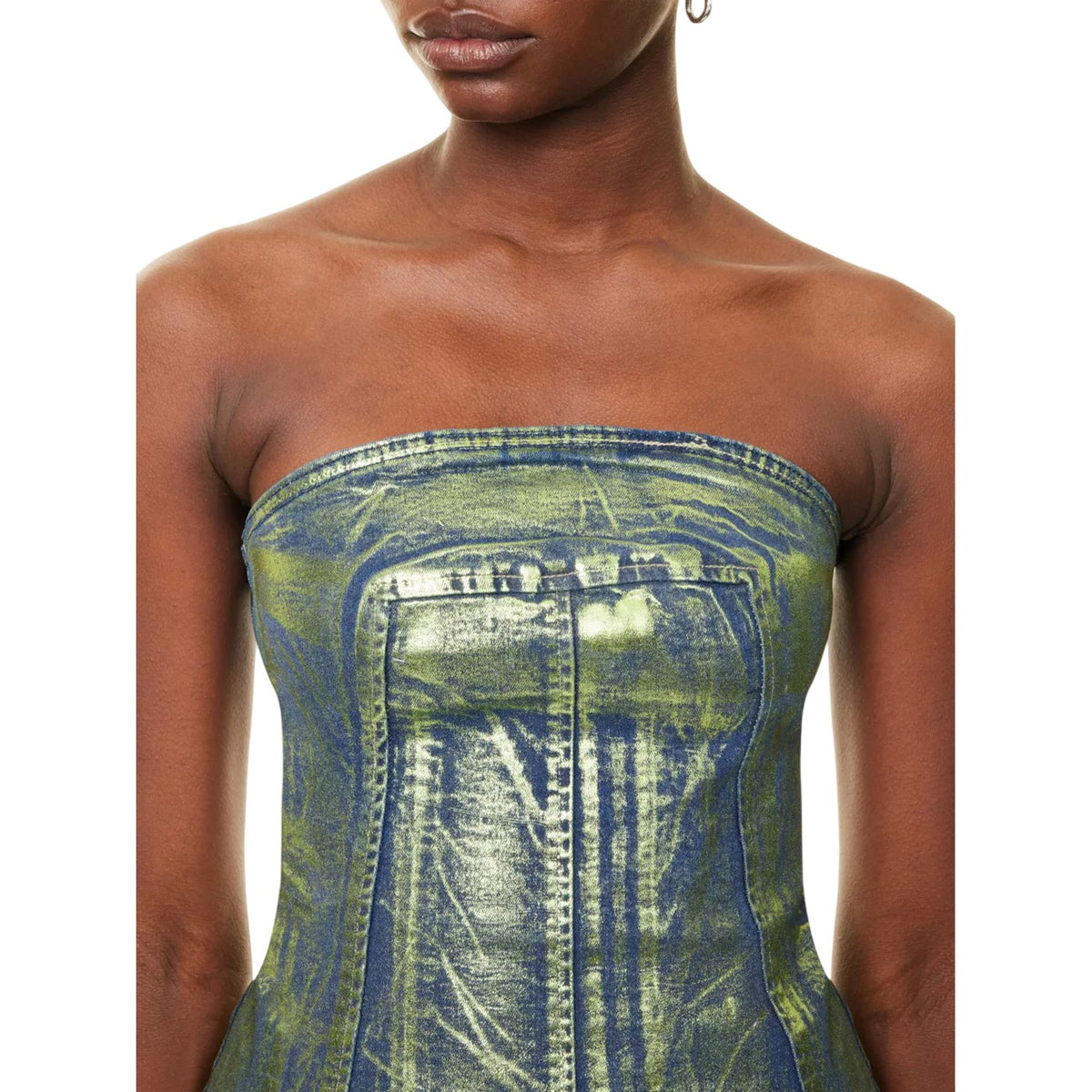 Green - Side - AmyLynn Womens-Ladies Slim Tube Top