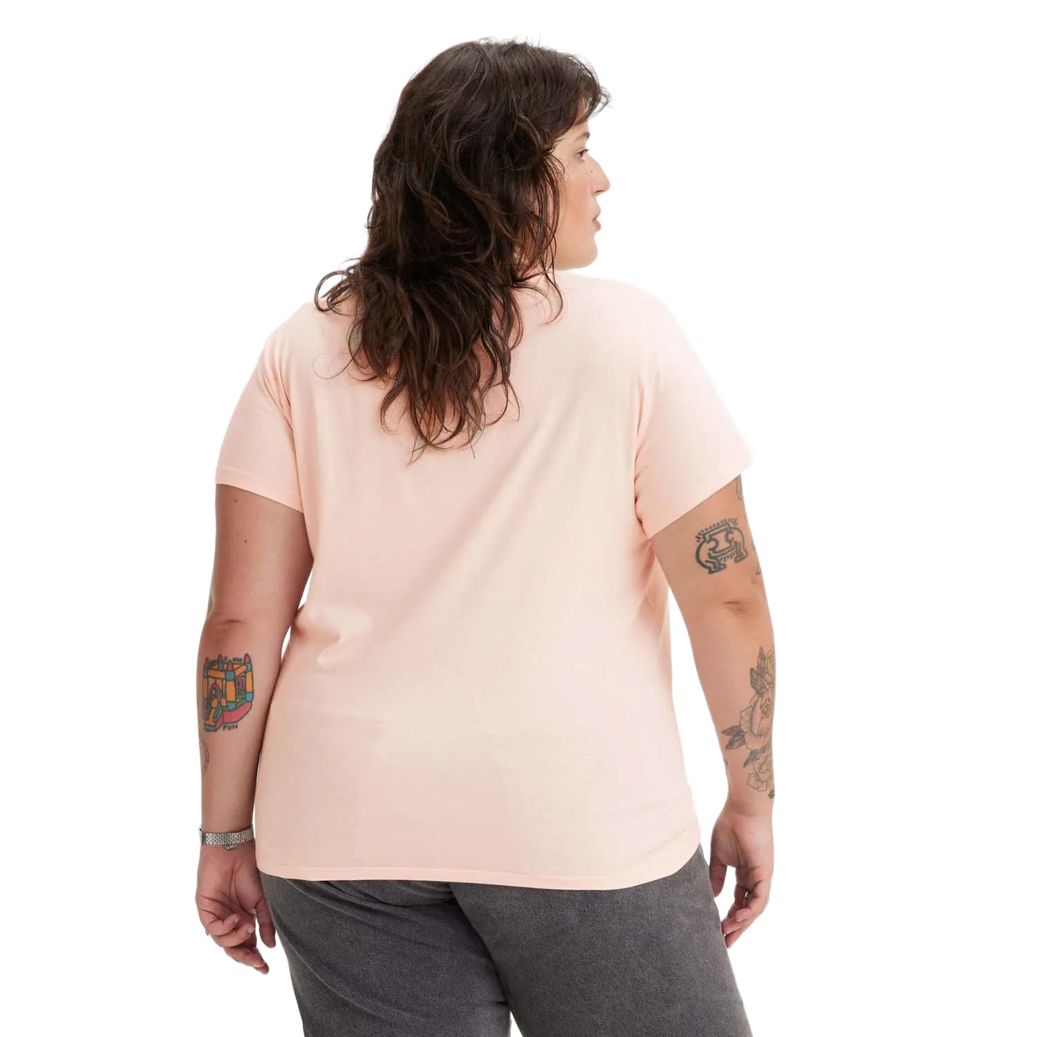 Blush - Back - Levis Womens-Ladies The Perfect Plus T-Shirt