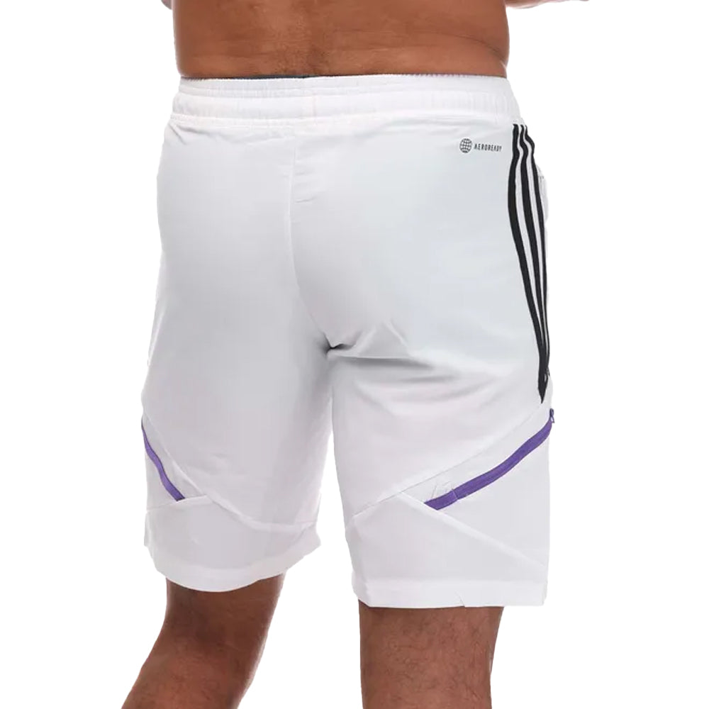White - Back - Adidas Mens 2022-23 Real Madrid CF Home Shorts