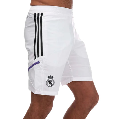 White - Side - Adidas Mens 2022-23 Real Madrid CF Home Shorts