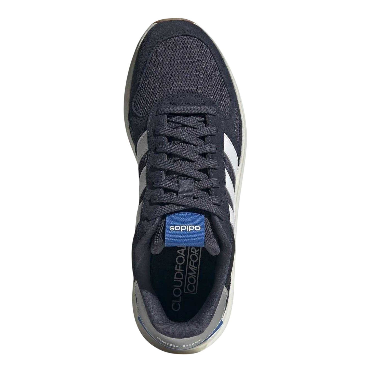 Navy-White-Silver - Lifestyle - Adidas Mens Run 84 Suede Trainers
