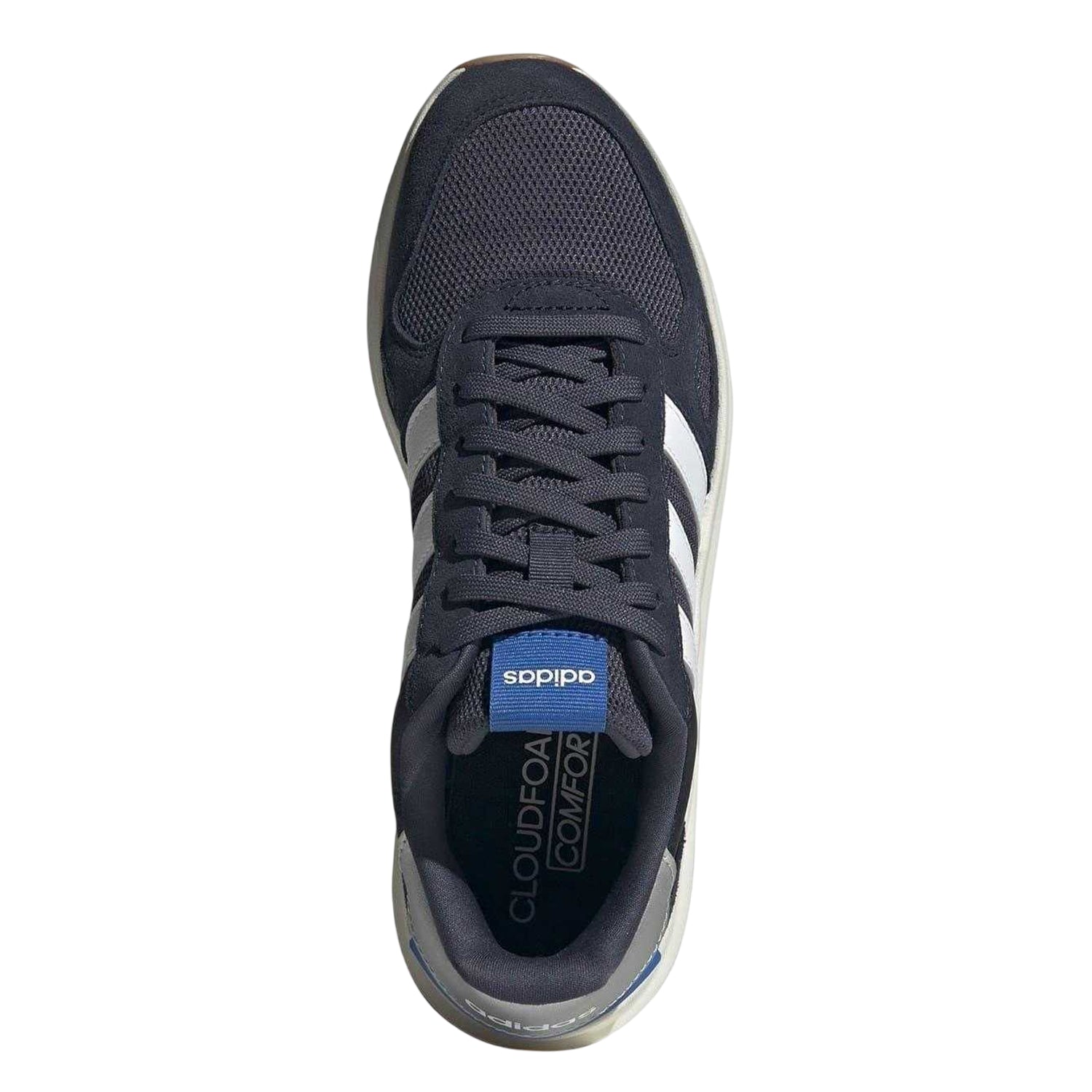 Navy-White-Silver - Lifestyle - Adidas Mens Run 84 Suede Trainers