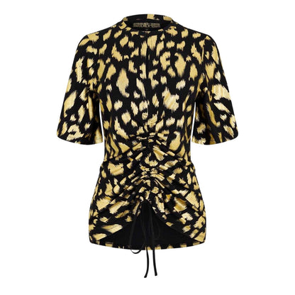 Brown-Black - Front - Biba Womens-Ladies Keyhole Jersey Top