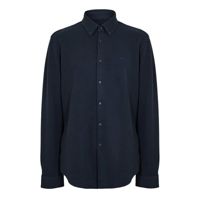 Blue - Front - Boss Mens Embroidered Logo Collared Shirt