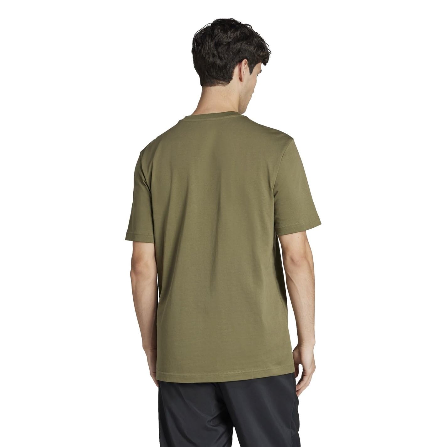 Olive - Back - Adidas Mens Street Camo Logo T-Shirt