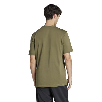 Olive - Back - Adidas Mens Street Camo Logo T-Shirt