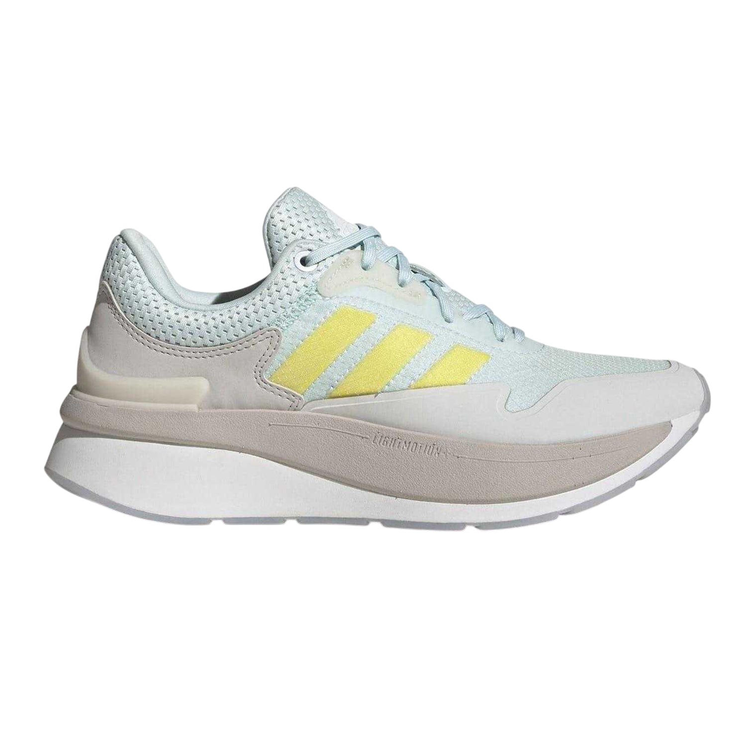 White-Blue - Front - Adidas Womens-Ladies Znchill Lightmotion 3 Stripes Trainers