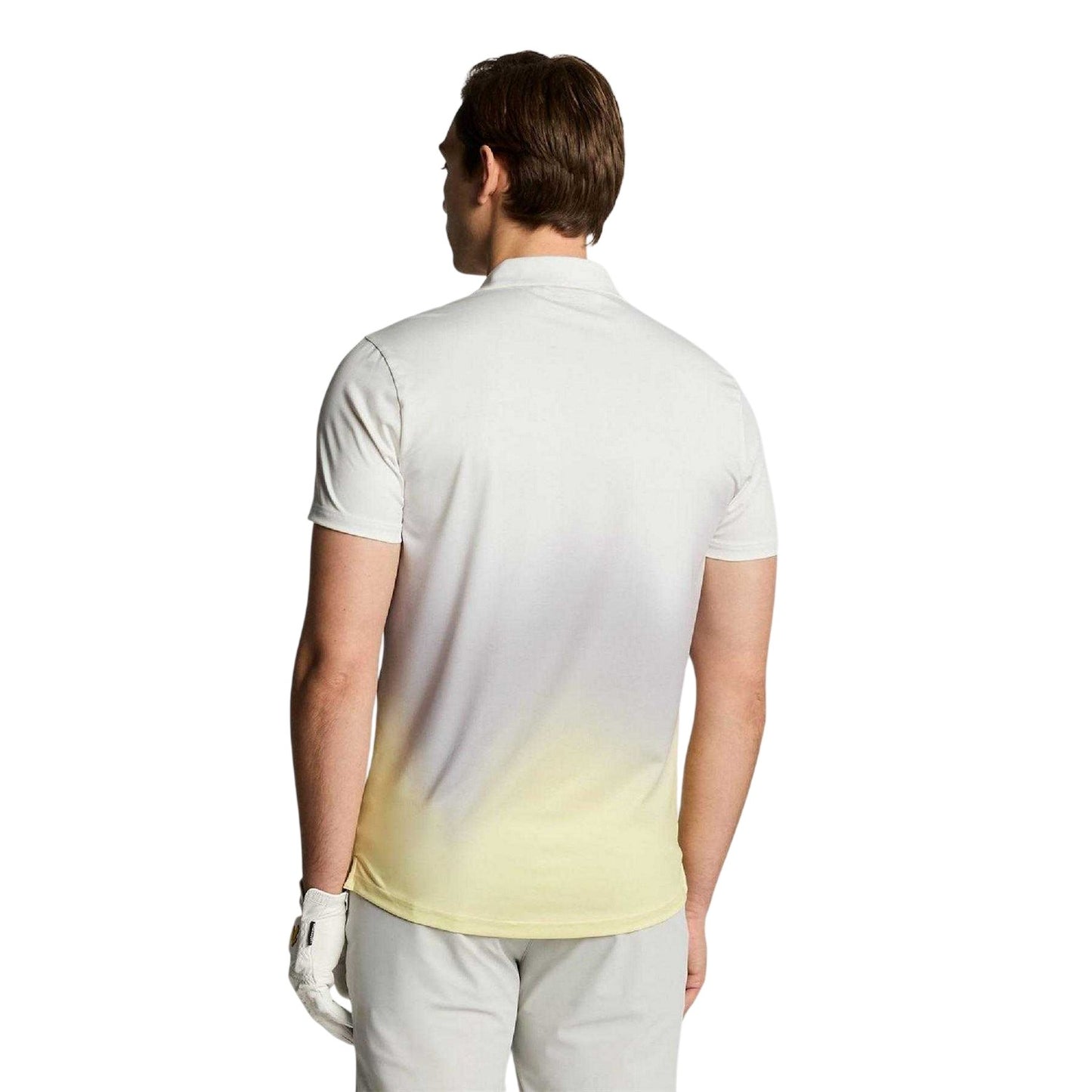 White - Back - Lyle & Scott Mens Gradient Polo Shirt
