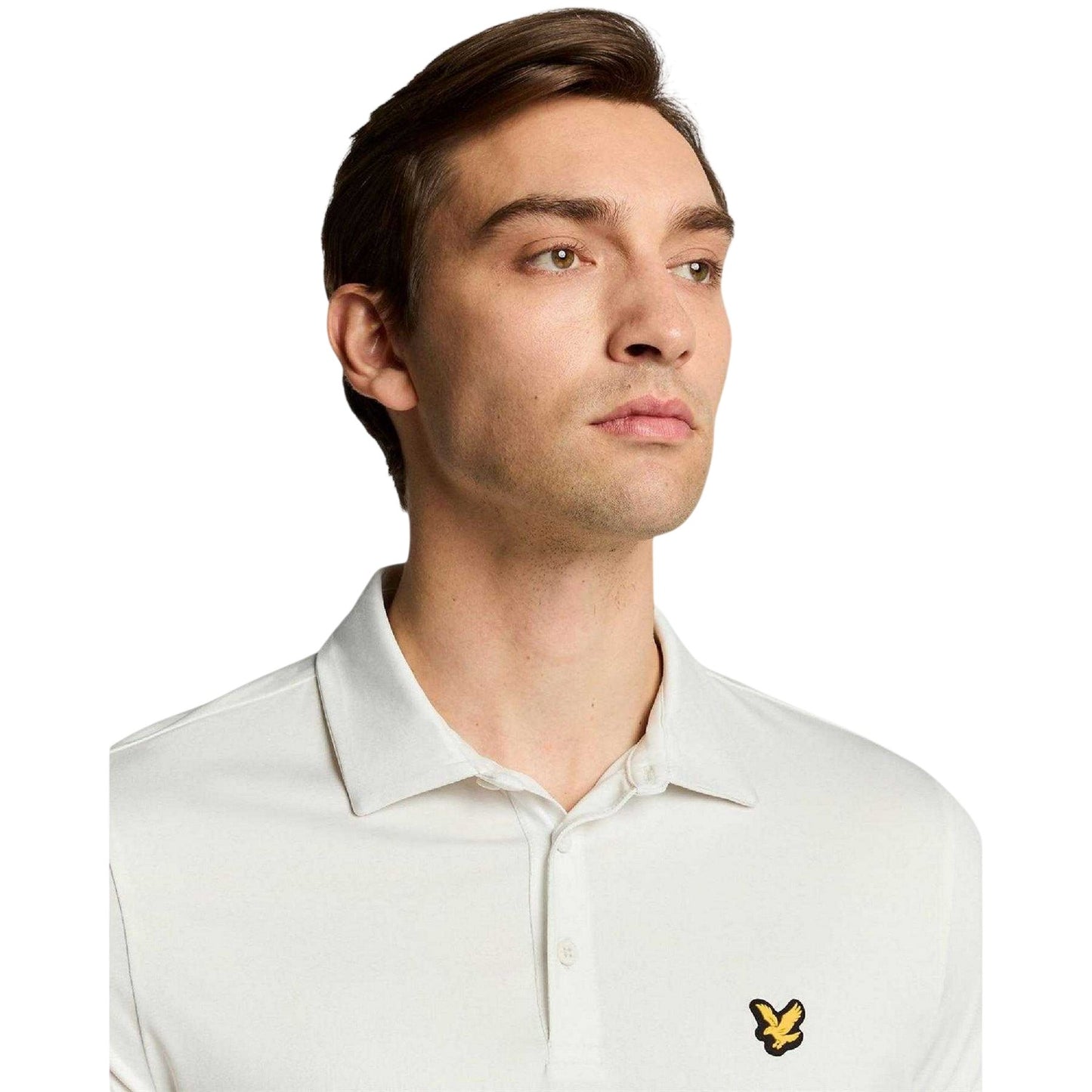 White - Side - Lyle & Scott Mens Gradient Polo Shirt