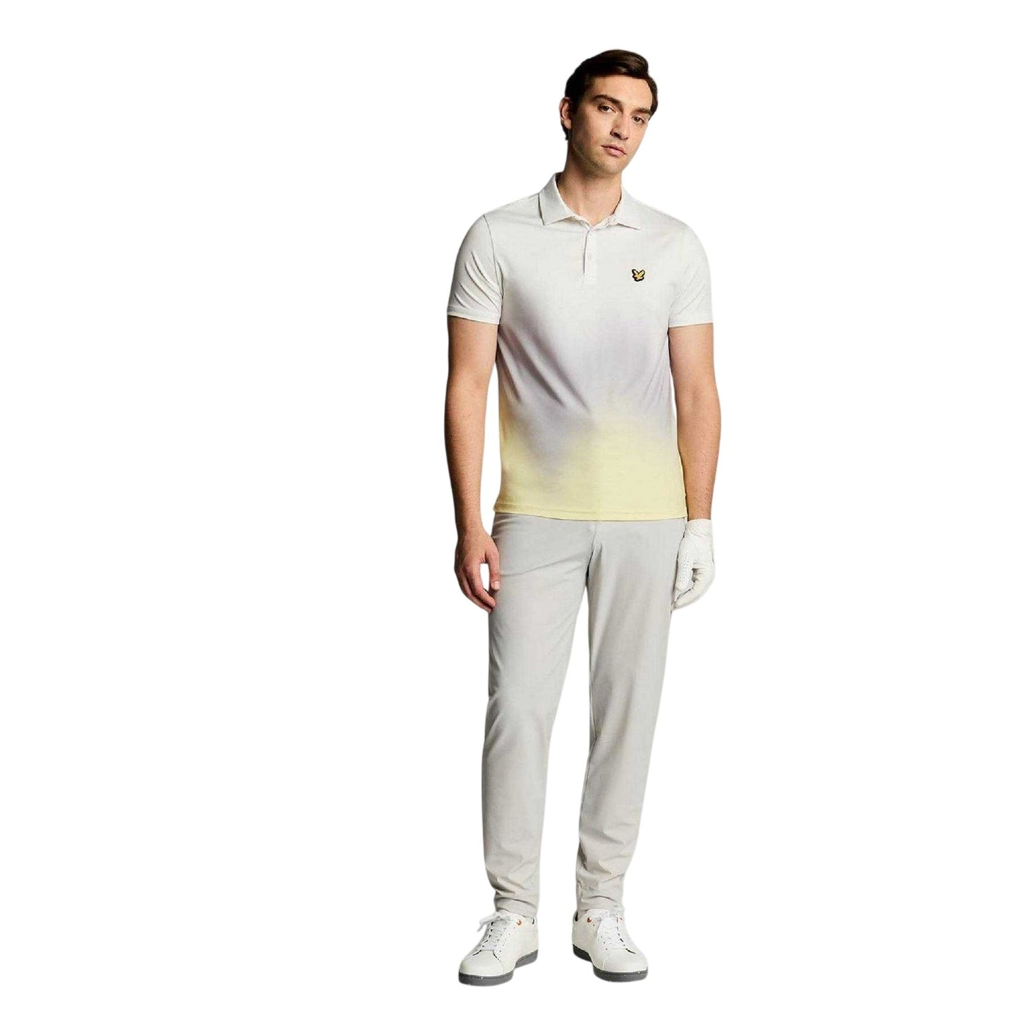 White - Lifestyle - Lyle & Scott Mens Gradient Polo Shirt