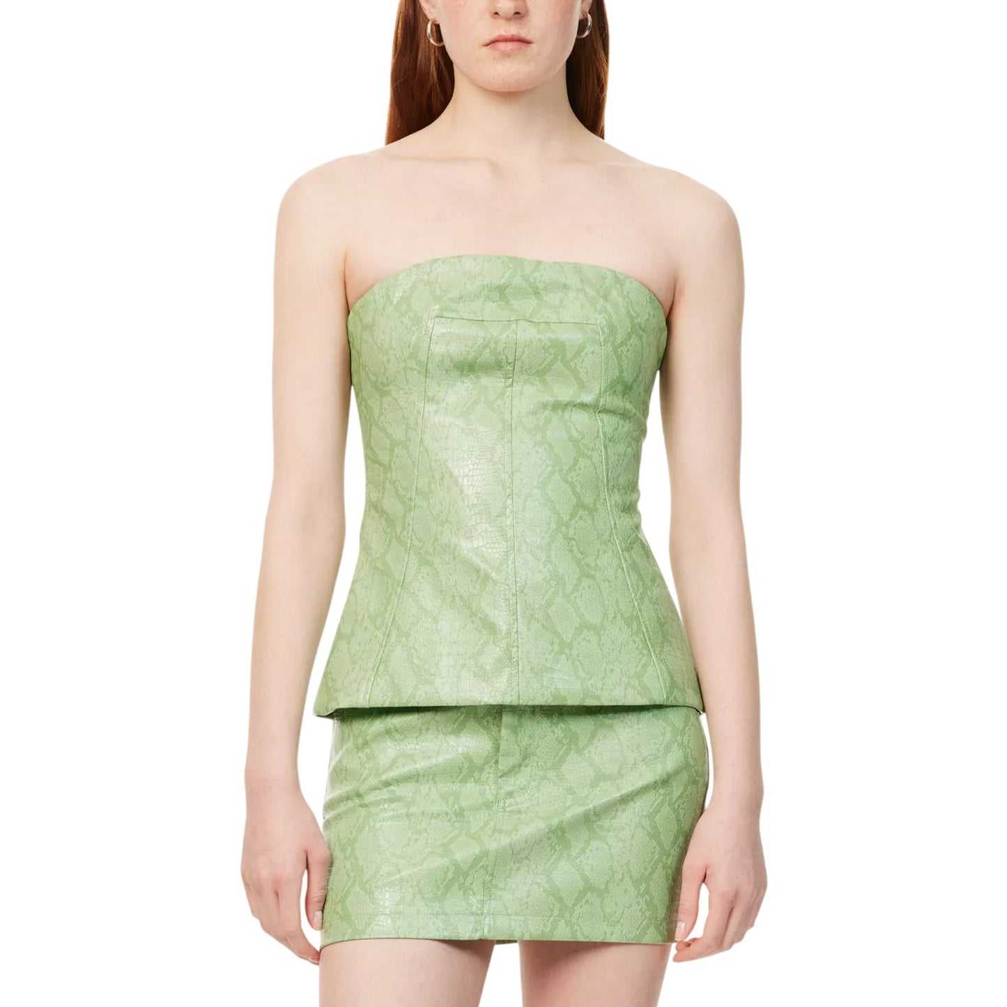 Green - Lifestyle - AmyLynn Womens-Ladies Snake Print Slim Tube Top