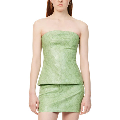 Green - Lifestyle - AmyLynn Womens-Ladies Snake Print Slim Tube Top