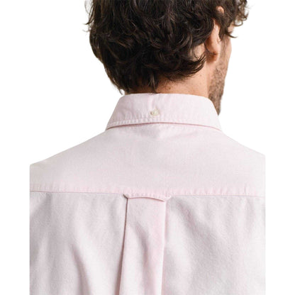 Pink - Side - Gant Mens Classic Oxford Short-Sleeved Shirt