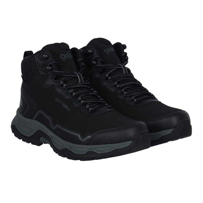Black - Pack Shot - Gelert Childrens-Kids Softshell Mid Cut Walking Boots