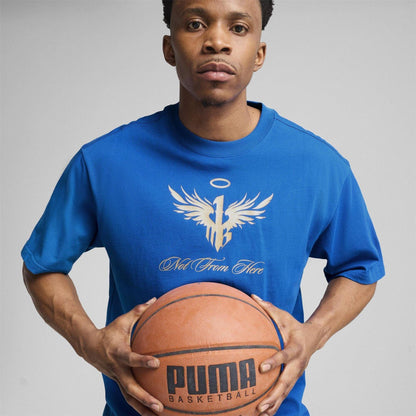 Team Royal Blue - Side - Puma Mens LaMelo Ball Oversized Basketball T-Shirt