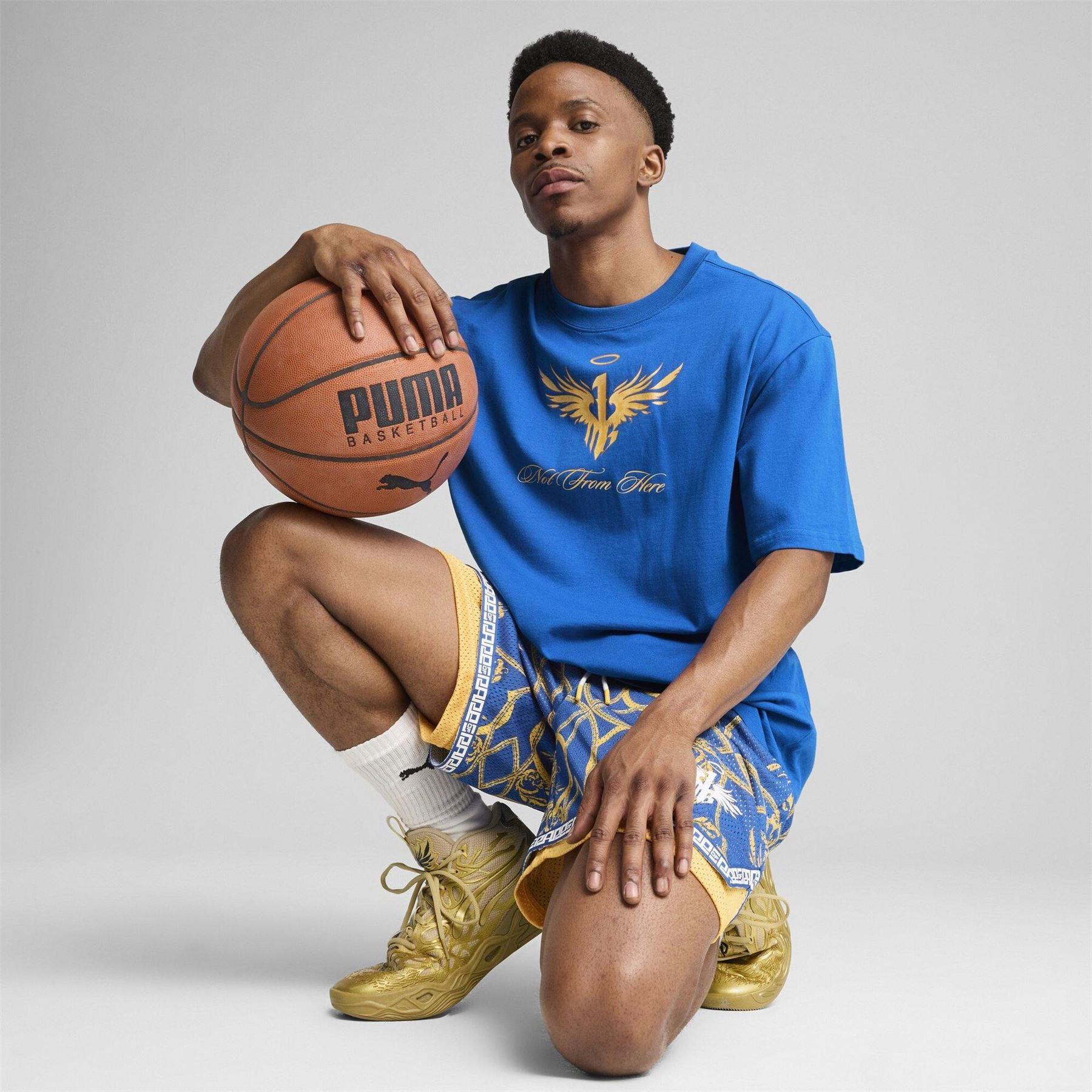 Team Royal Blue - Pack Shot - Puma Mens LaMelo Ball Oversized Basketball T-Shirt