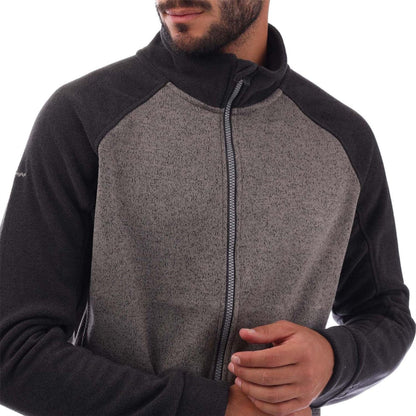 Grey - Back - Trespass Mens Contrast Sleeves Fleece Jacket