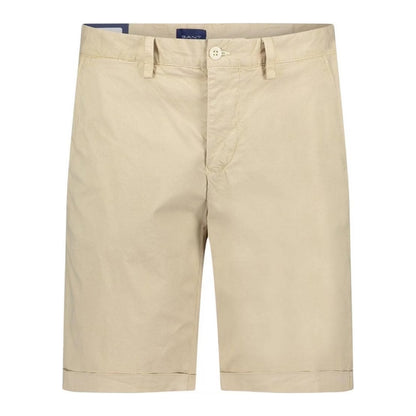 Sand - Front - Gant Mens Sun Faded Relaxed Fit Cargo Shorts