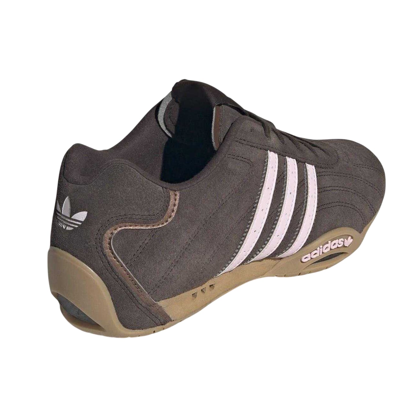 Brown-Pink - Back - Adidas Womens-Ladies Adiracer Lo Suede Trainers