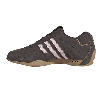 Brown-Pink - Side - Adidas Womens-Ladies Adiracer Lo Suede Trainers