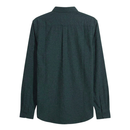 Dark Green - Back - Farah Mens Steen Organic Cotton Slim Shirt
