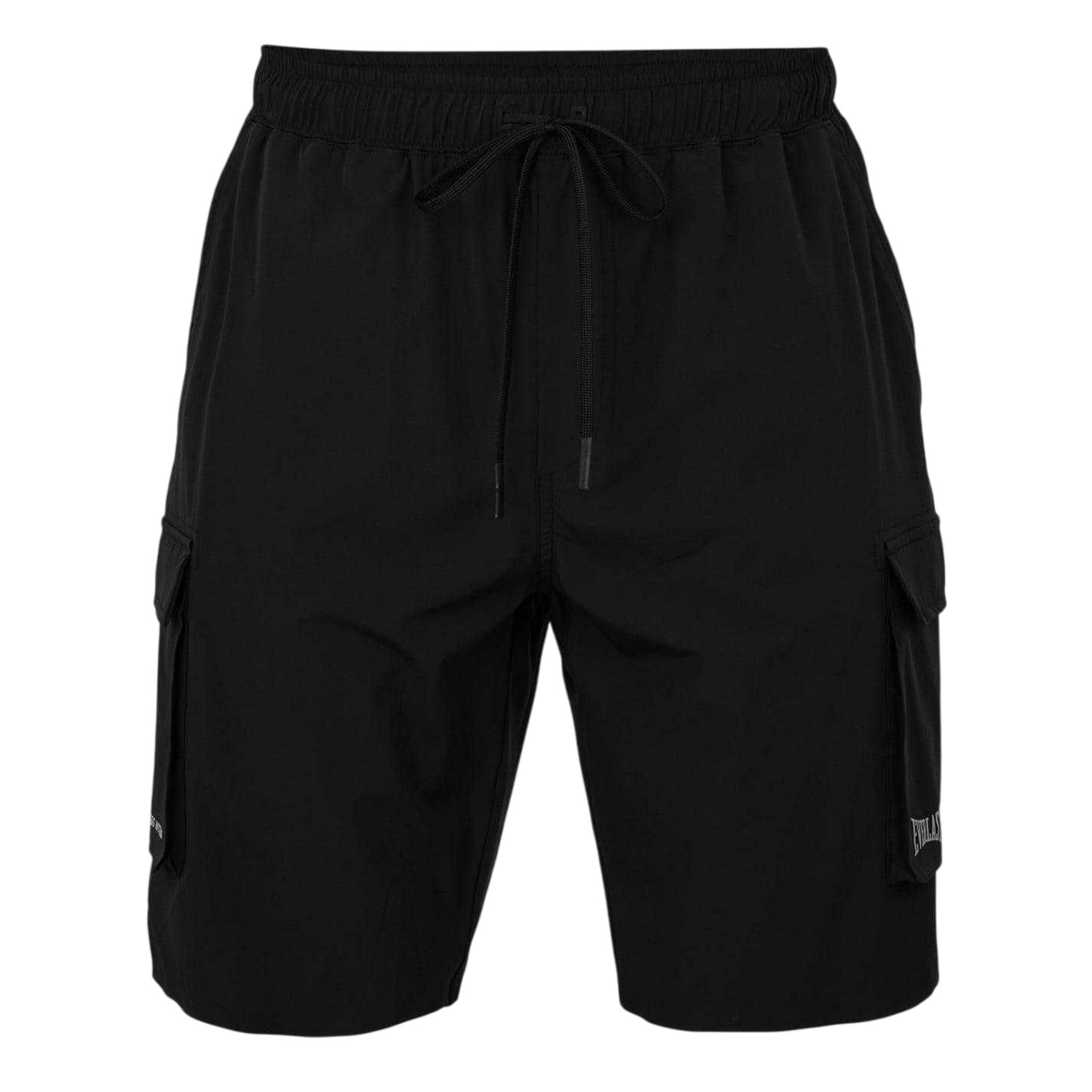 Black - Front - Everlast Mens Plain Cargo Shorts